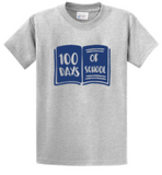 100 Days of School Book T-shirt (Cotton & Mositure Control) PC61/380