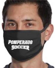 Pomperaug Soccer 3 Ply Fabric Face Mask-ADULT