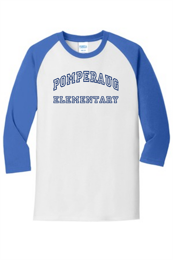 Pomperaug Elementary Baseball Style T-Shirt