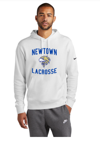 Newtown Lacrosse Nike Club Fleece Sleeve Swoosh Pullover Hoodie